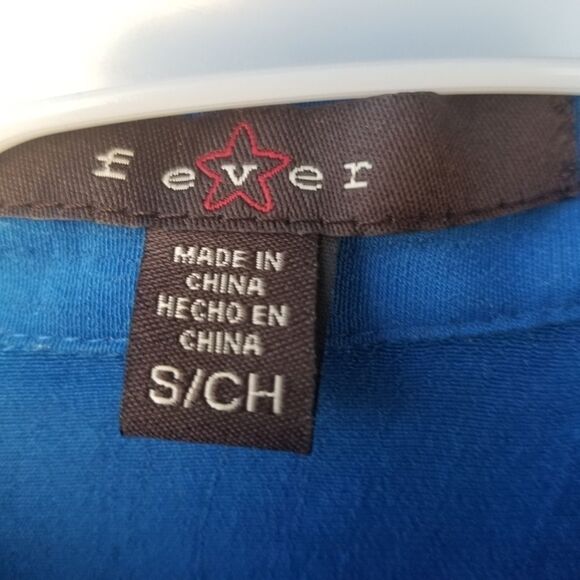 FEVER SLEEVELESS BLUE PLEATED TOP. SIZE S - Picture 3 of 12